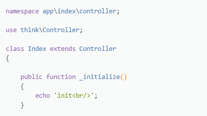 ThinkPHP5初始化方法,ThinkPHP5控制器初始化方法